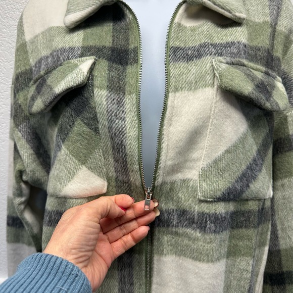 Women’s Sz M Oversized Cropped Jacket Soft Pretty Perfect Spring Wear EUC, V514 - Picture 4 of 14